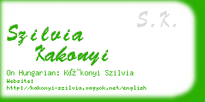 szilvia kakonyi business card